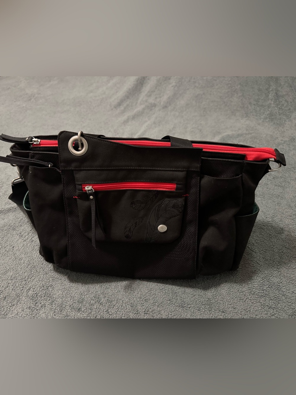 Haiku Simply Sustainable Crossbody Tote Travel Bag Recycled Fabric EUC Black